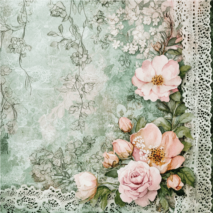 Victorian Lace Cardstock beau q Creations