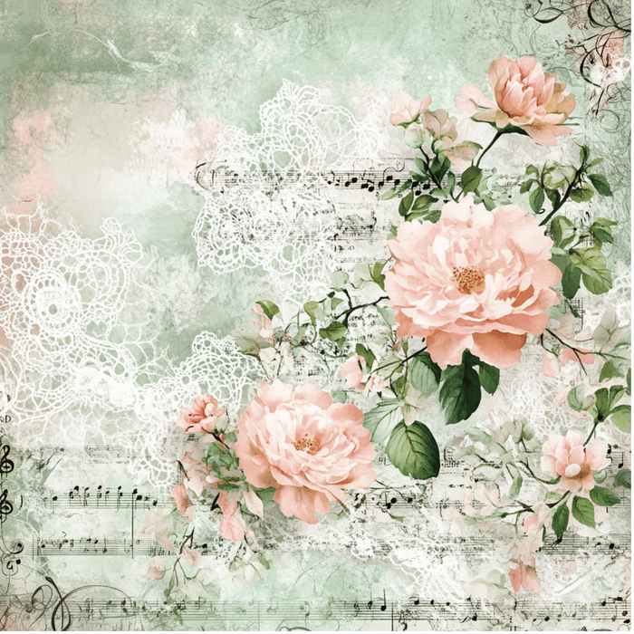 Victorian Lace Cardstock beau q Creations