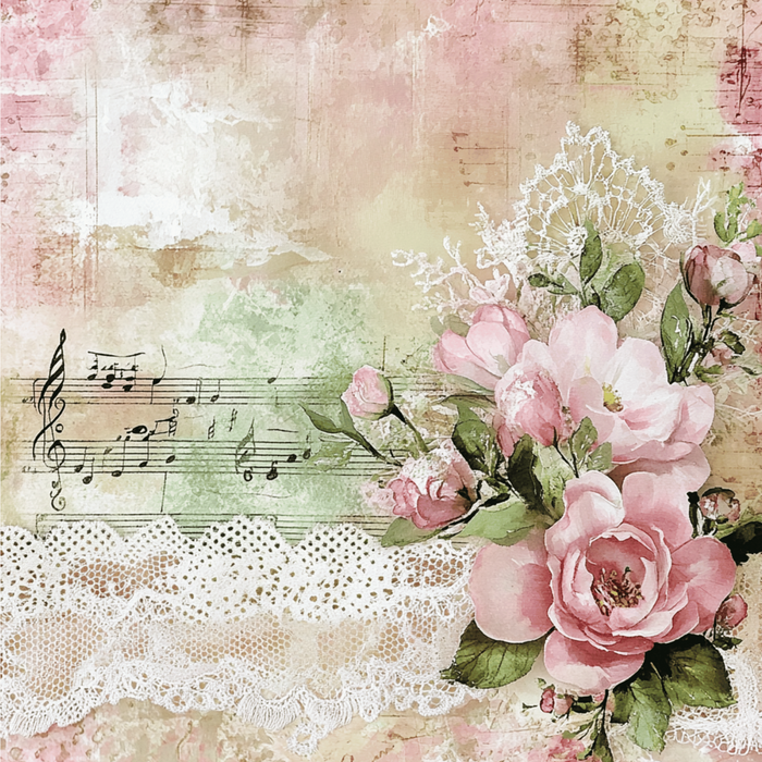 Victorian Lace Cardstock beau q Creations