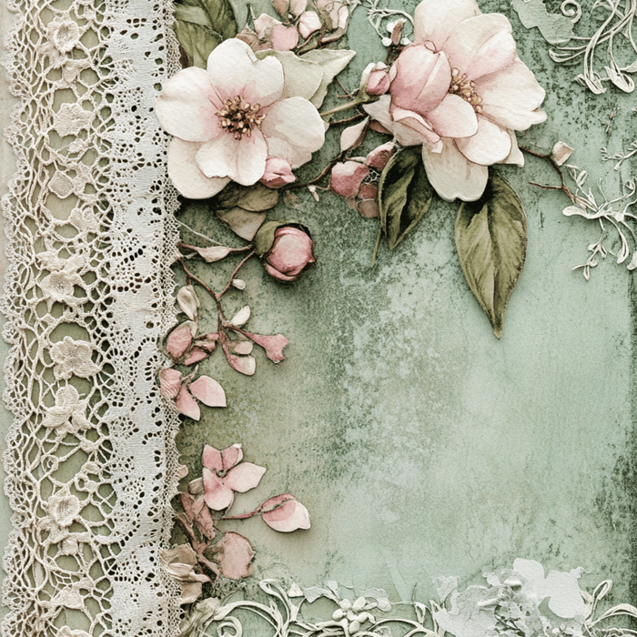 Victorian Lace Cardstock beau q Creations