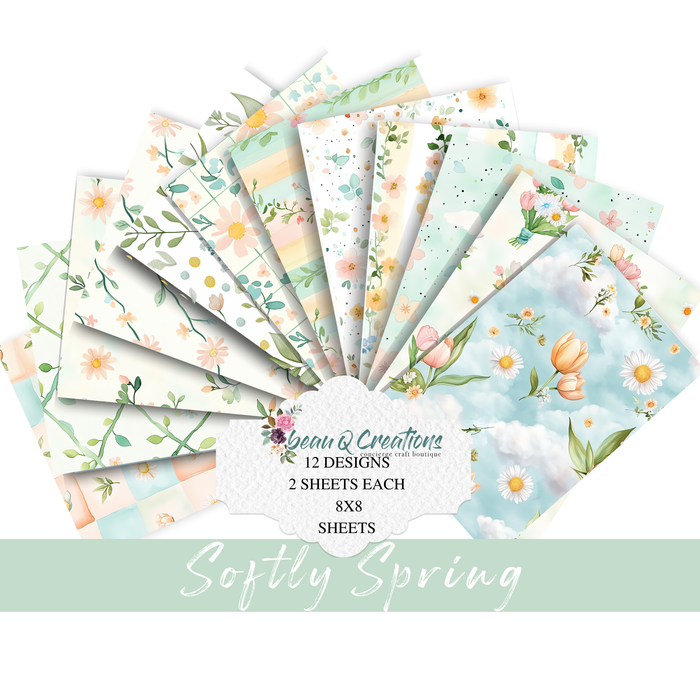 Softly Spring Paper Collection by beau Q Creations