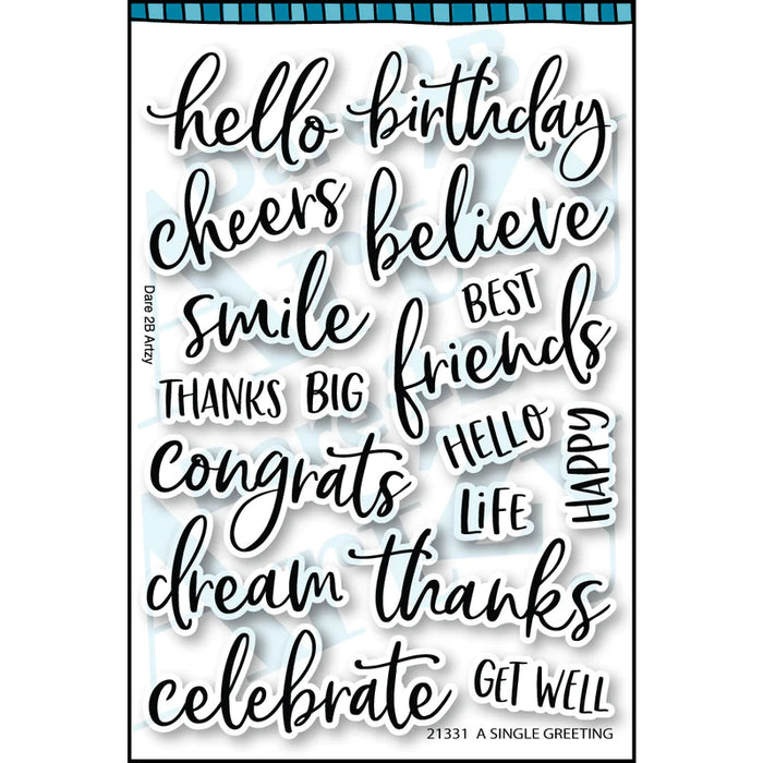 A Single Greeting stamp and Die Bundle