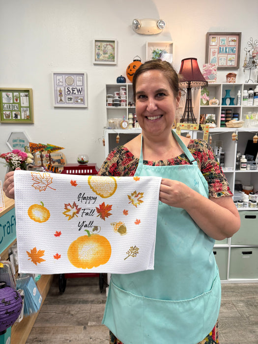 Fall Sublimation kitchen towel 10/22/25 6pm