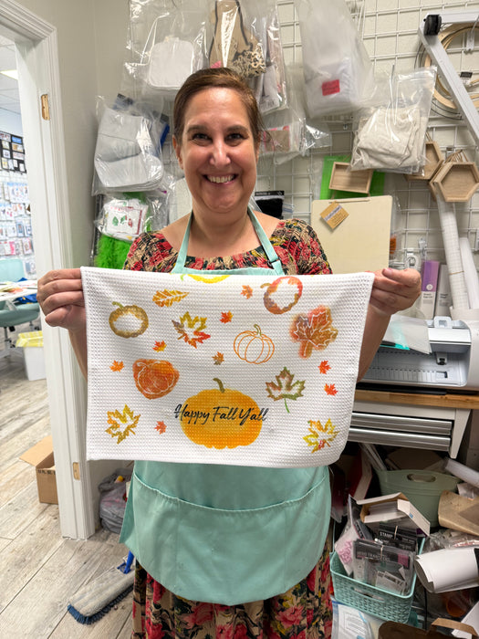 Fall Sublimation kitchen towel 10/22/25 6pm