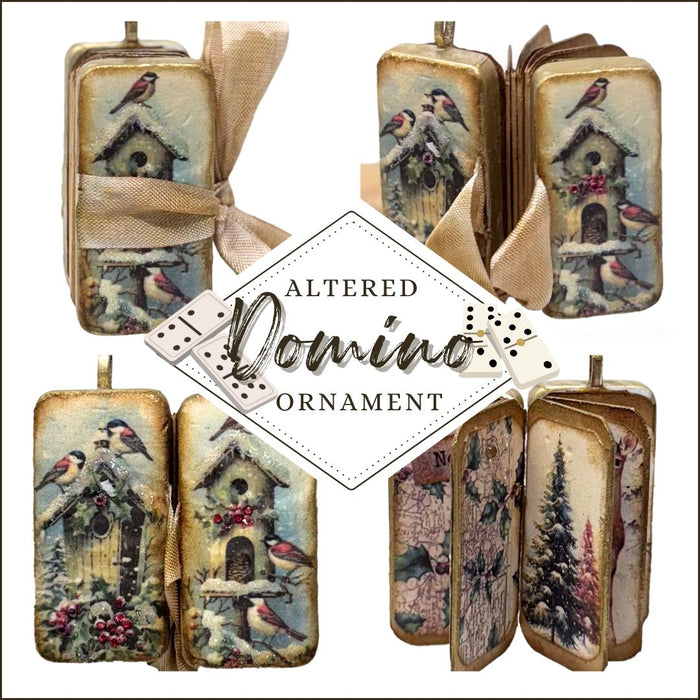 Altered Domino Book Ornament Class