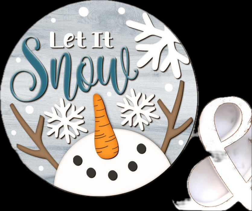 Winter Holiday Door Sign Kits