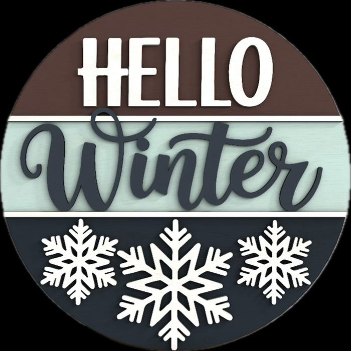 Winter Holiday Door Sign Kits