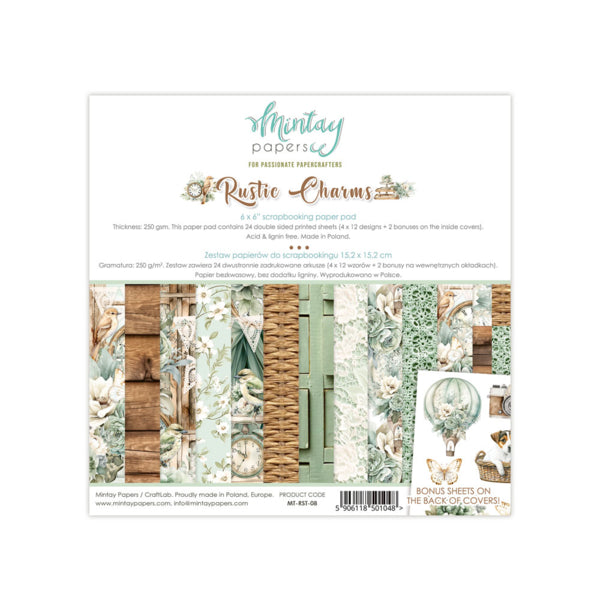 6x6 Rustic charms paper pad