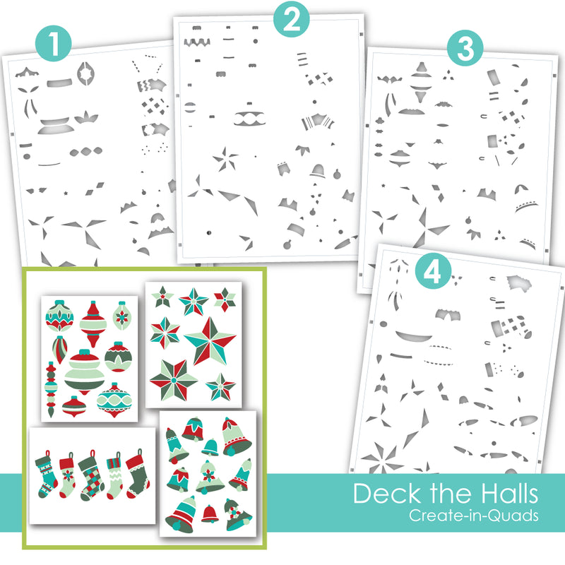 Deck the Halls Create-In-Quads Layering Stencil