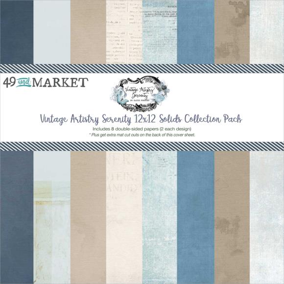 Vintage Artistry Serenity 12x12 Solids Collection Pack