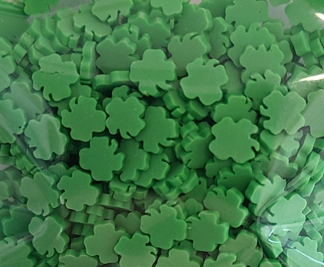 Green Clover Clay Embellishments