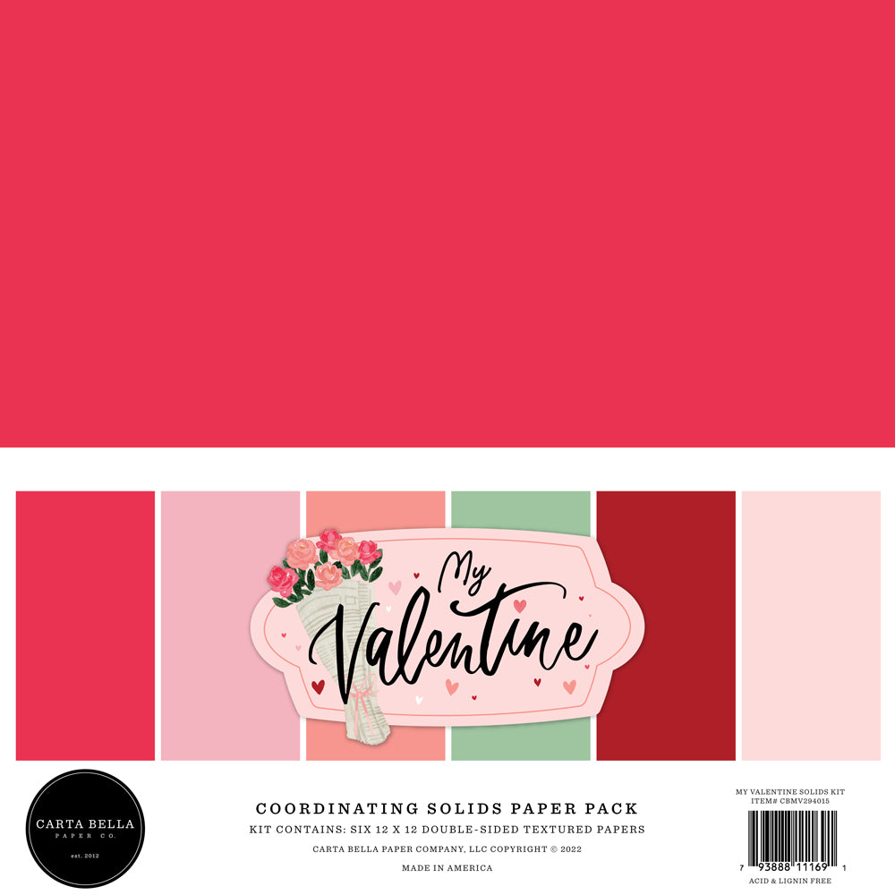 My Valentine Coordinating Solids Paper Pack