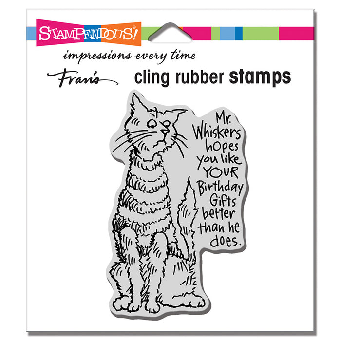 Whiskers Gift Rubber Stamp