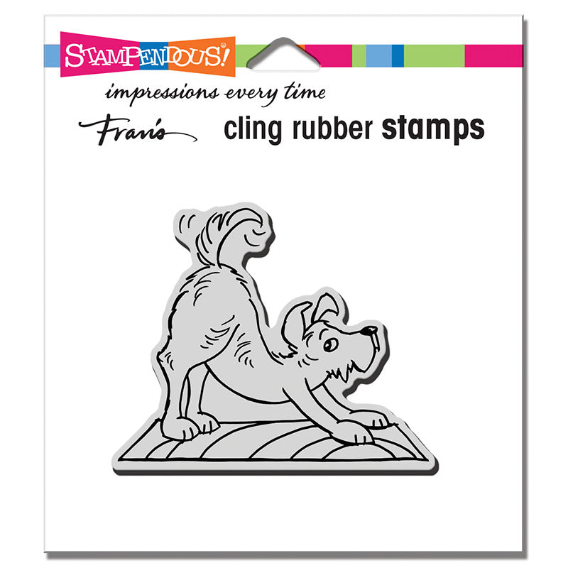 Downward Dog Rubber Stamp