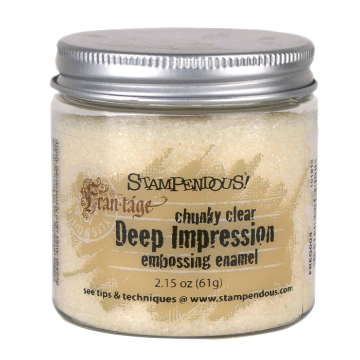 Chunky Rust Embossing Powder Deep Impressions Chunky Clear Embossing Powder – beau Q Creations