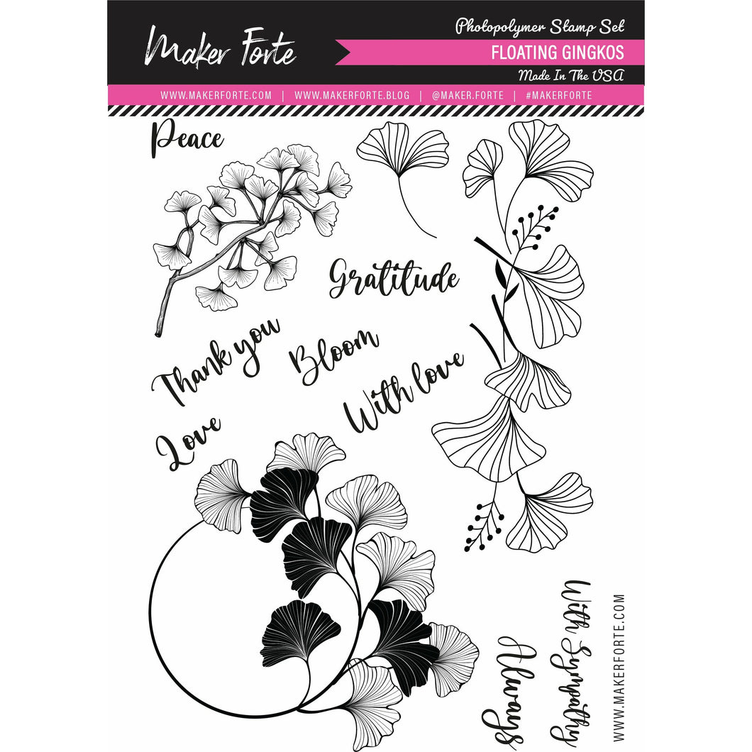 Floating Gingko Clear Stamps
