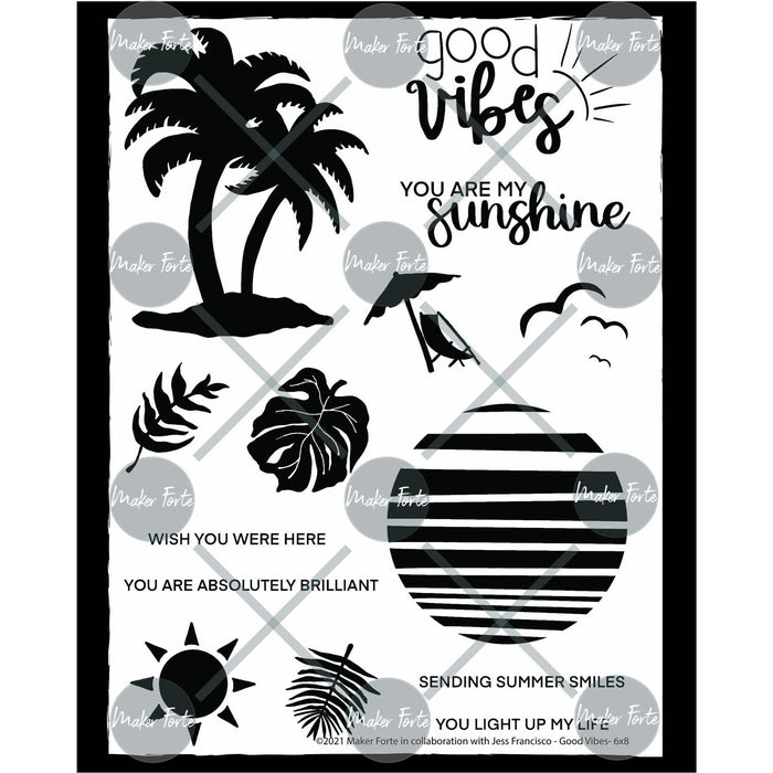 Good Vibes Clear Stamps