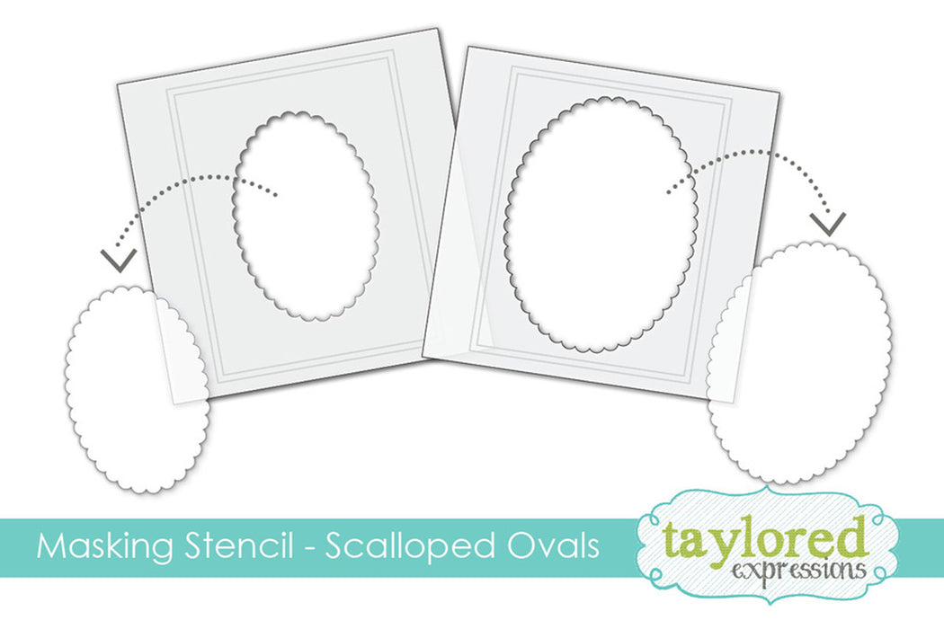 MASKING STENCILS - SCALLOPED OVALS