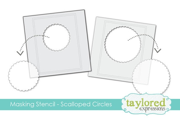 MASKING STENCILS - SCALLOPED CIRCLES