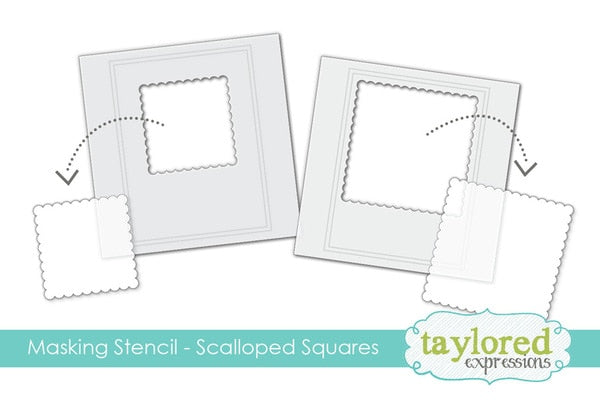 MASKING STENCILS - SCALLOPED SQUARES