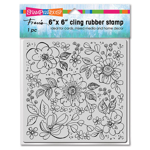 Pop Flowers Cling Stamp