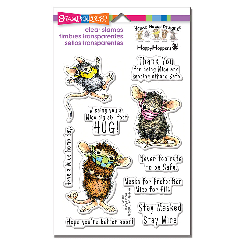 Masked Mice Perfectly Clear Stamps