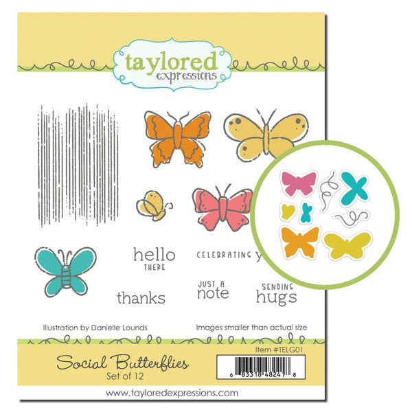 Social Butterflies stamp & Die Combo