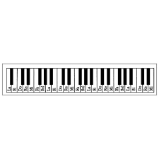 Stamperia Natural Rubber Stamp 4x18cm Piano Keys